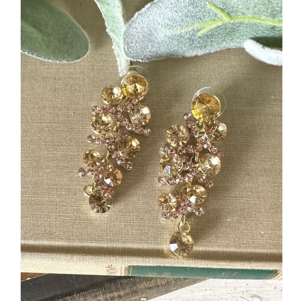 Rhinestone chandelier earrings